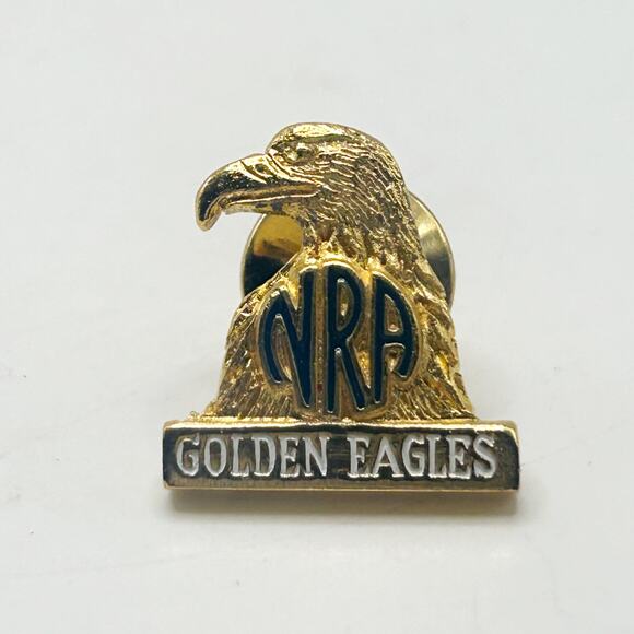 Vintage 1993 NRA GOLDEN EAGLES Enamel Hat or Lapel Pin EUC - Picture 1 of 3